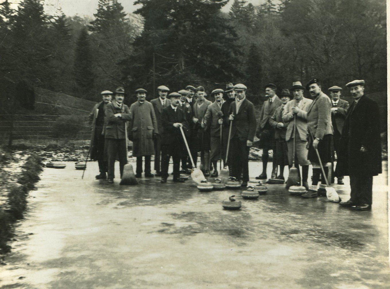 Curling on Ardkinglas Curling Pond
