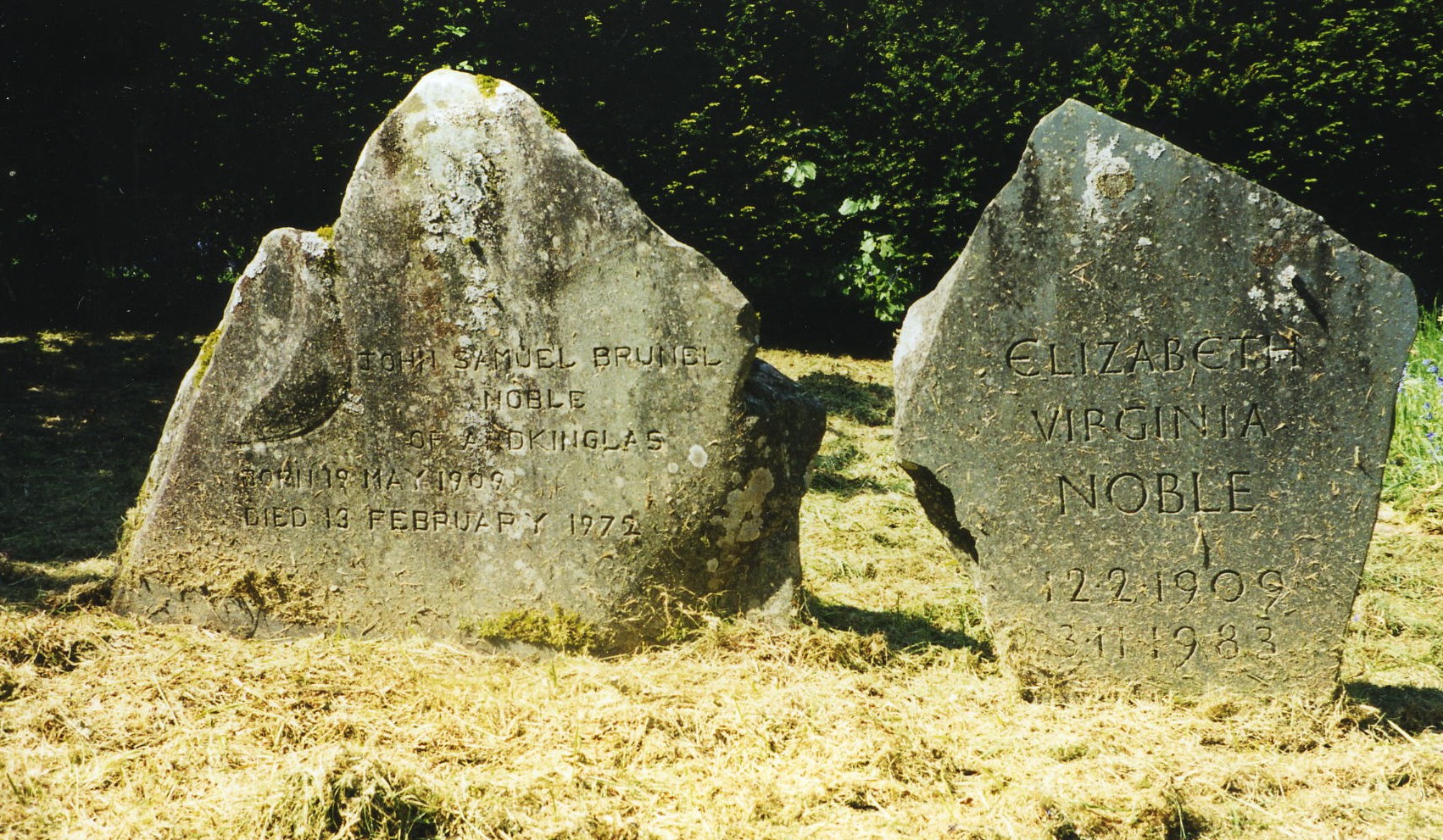 Elizabeth and John Noble gravestones